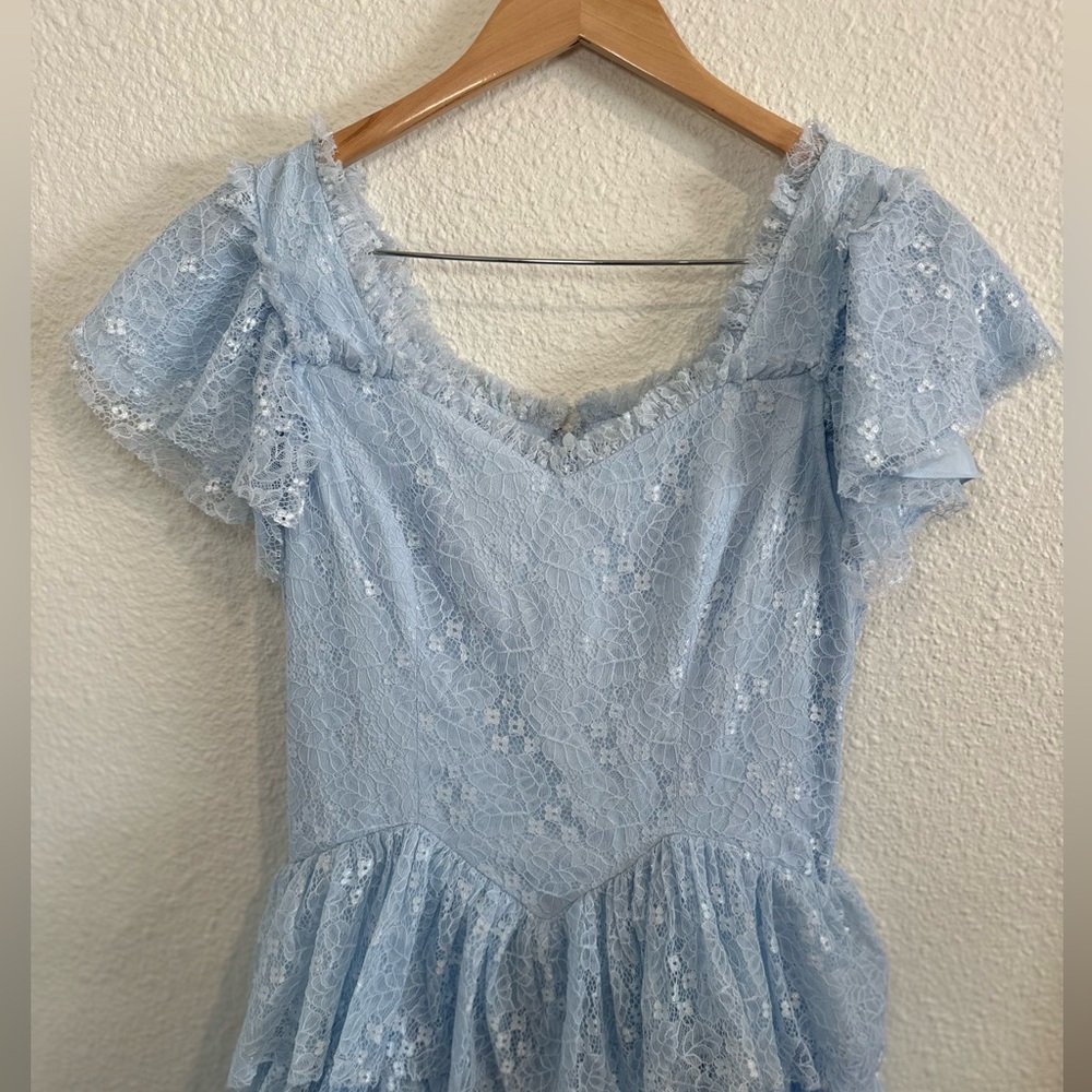 JessaKae Light Blue Ruffled Midi Dress - Picture 5 of 9